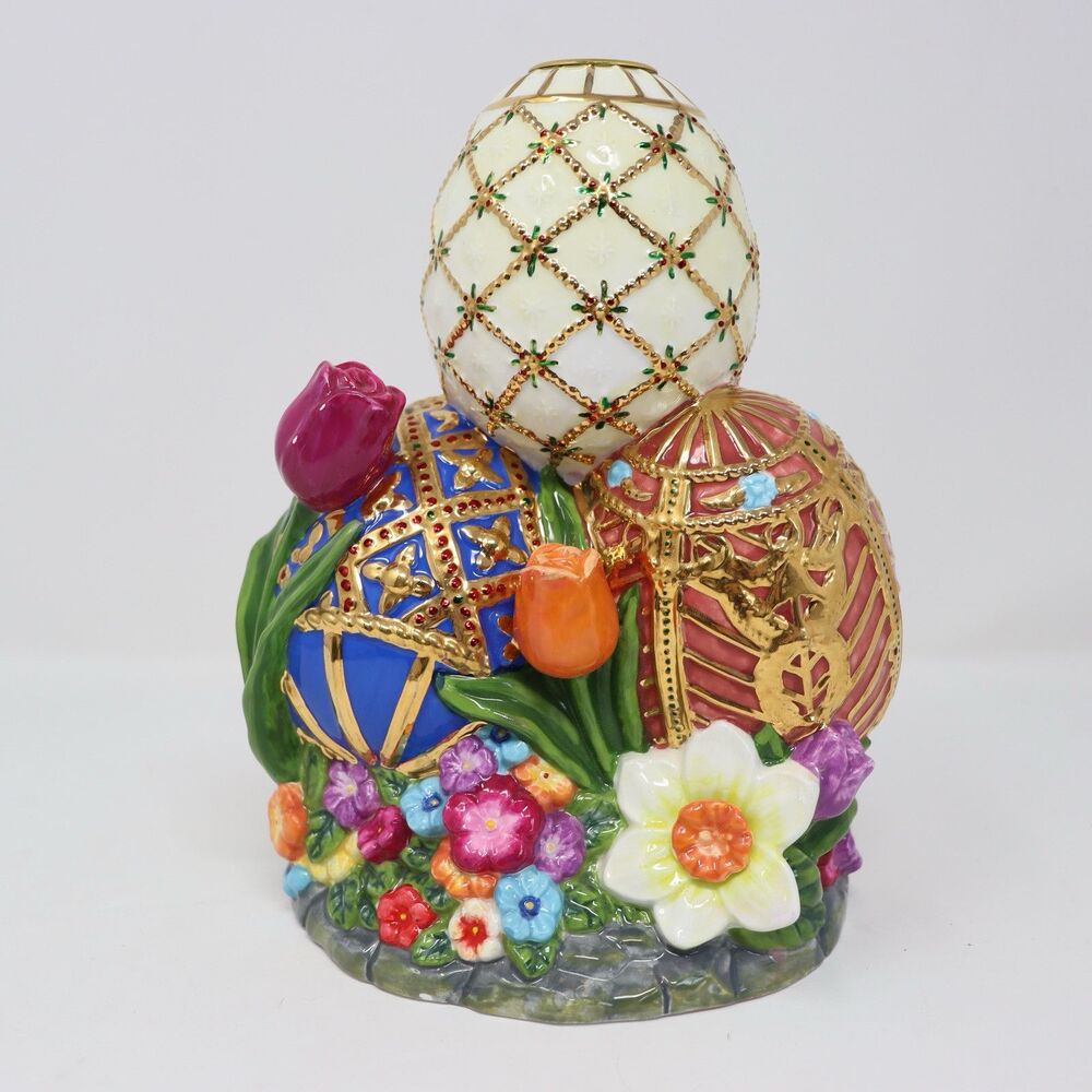 2000 Christopher Radko Easter Faberge Egg Candle Holder